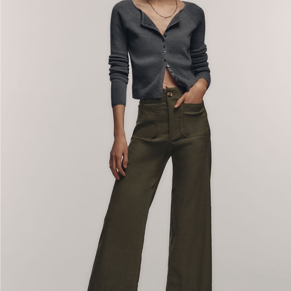 Maeve The Colette Magic Fabric Cropped Wide Leg Pants
